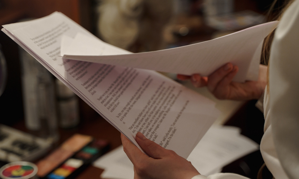 Man sifting through paperwork