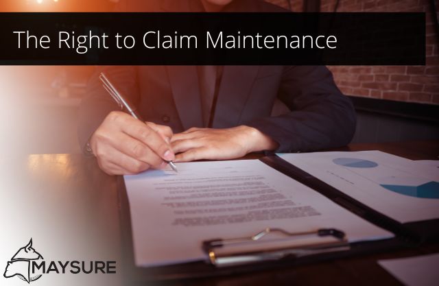 the right to claim maintenance